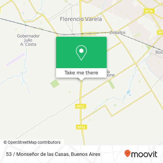 Mapa de 53 / Monseñor de las Casas