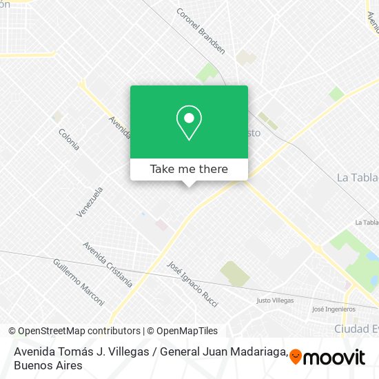 Mapa de Avenida Tomás J. Villegas / General Juan Madariaga