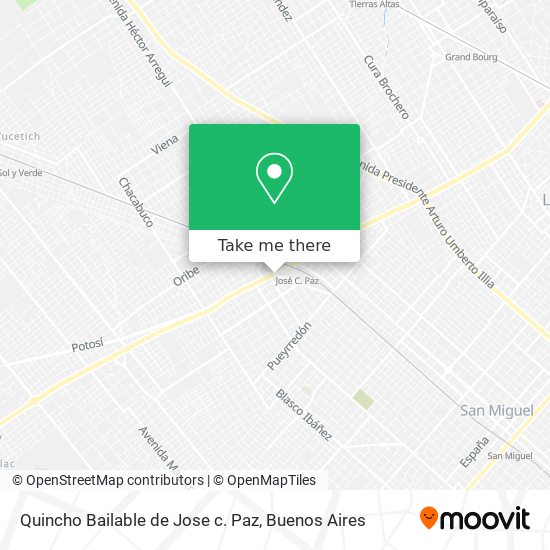 Quincho Bailable de Jose c. Paz map