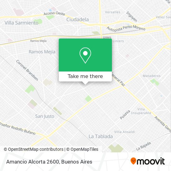 Amancio Alcorta 2600 map