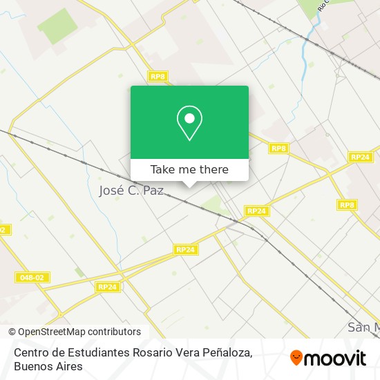 Mapa de Centro de Estudiantes Rosario Vera Peñaloza