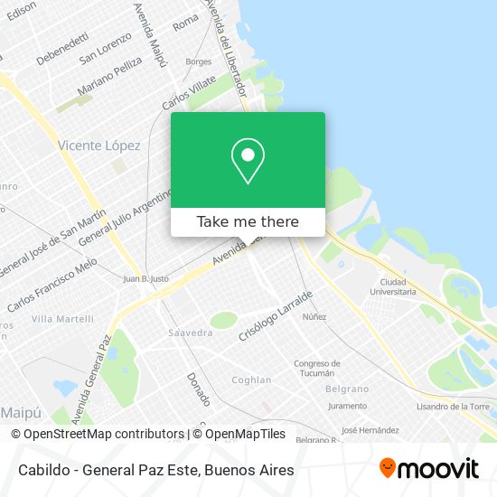 Cabildo - General Paz Este map