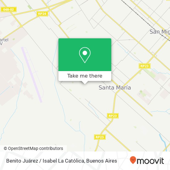 Benito Juárez / Isabel La Católica map