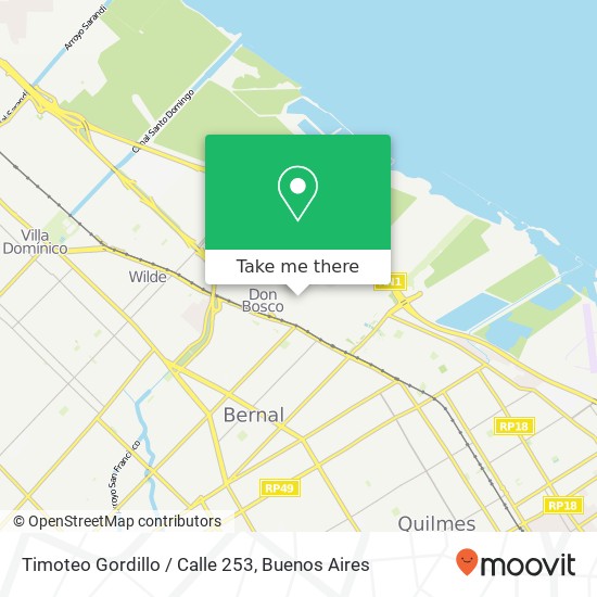 Timoteo Gordillo / Calle 253 map