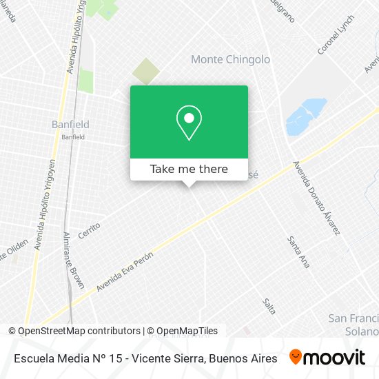 Escuela Media Nº 15 - Vicente Sierra map