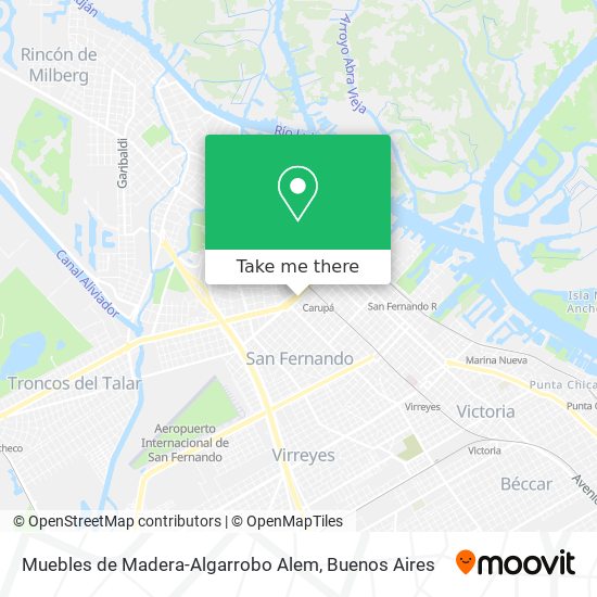 Muebles de Madera-Algarrobo Alem map