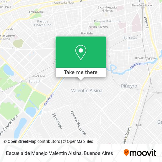 Escuela de Manejo Valentin Alsina map