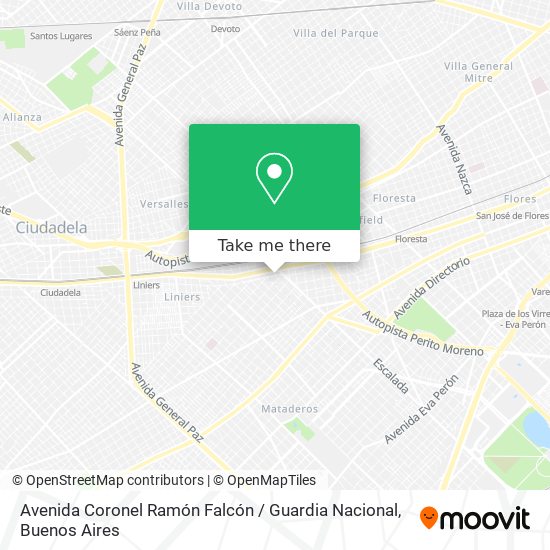 Mapa de Avenida Coronel Ramón Falcón / Guardia Nacional