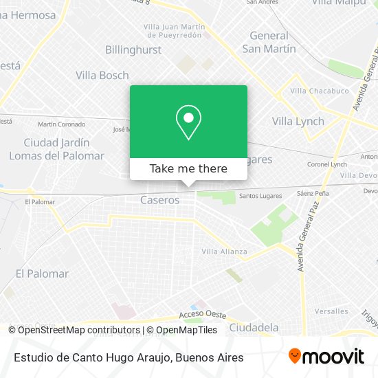 Estudio de Canto Hugo Araujo map