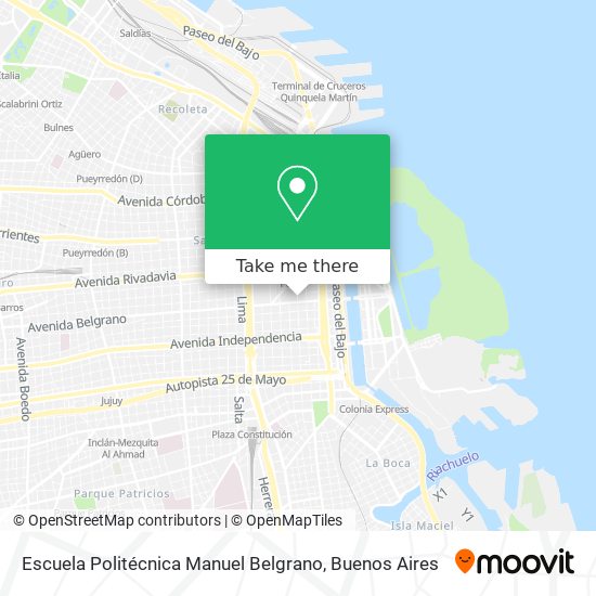 Escuela Politécnica Manuel Belgrano map