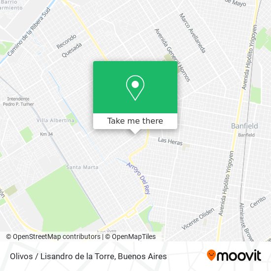 Olivos / Lisandro de la Torre map