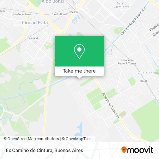 Ex Camino de Cintura map