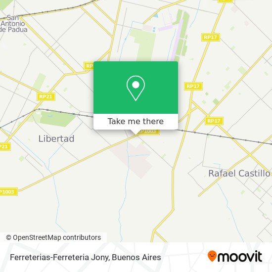 Ferreterias-Ferreteria Jony map