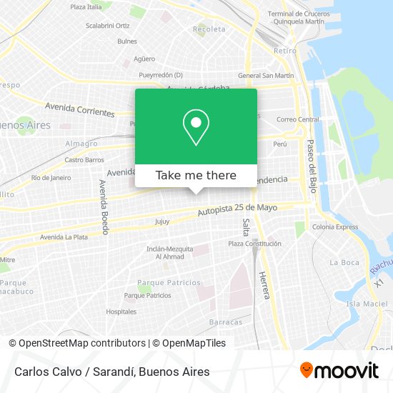 Mapa de Carlos Calvo / Sarandí
