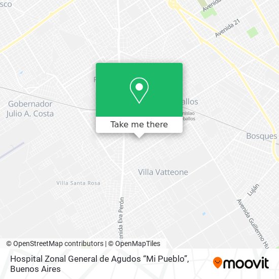 Hospital Zonal General de Agudos “Mi Pueblo” map