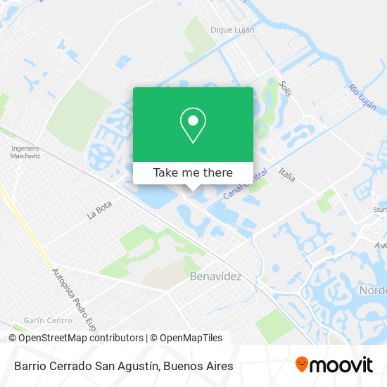 Barrio Cerrado San Agustín map