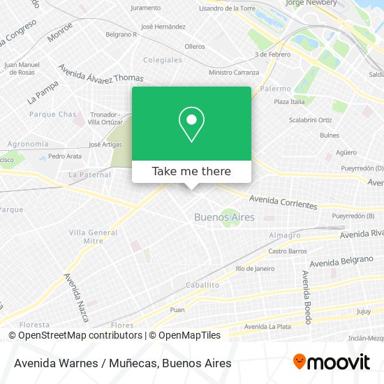Mapa de Avenida Warnes / Muñecas