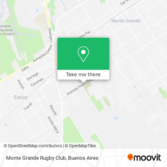 How to get to Monte Grande Rugby Club in Esteban Echeverría by Colectivo or  Train?