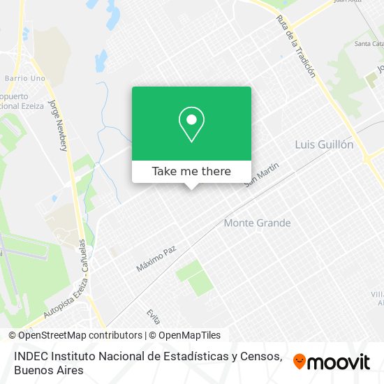 INDEC Instituto Nacional de Estadísticas y Censos map