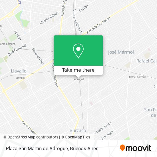 Plaza San Martín de Adrogué map