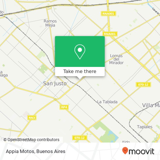 Appia Motos map