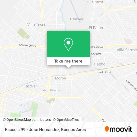 Escuela 99 - José Hernandez map