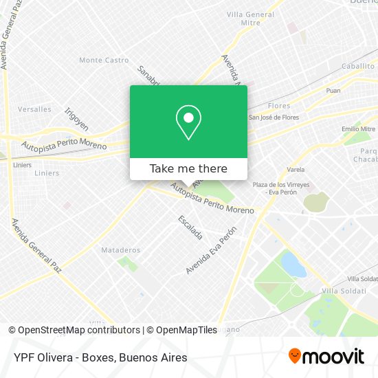 Mapa de YPF Olivera - Boxes