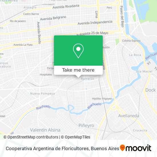 Cooperativa Argentina de Floricultores map