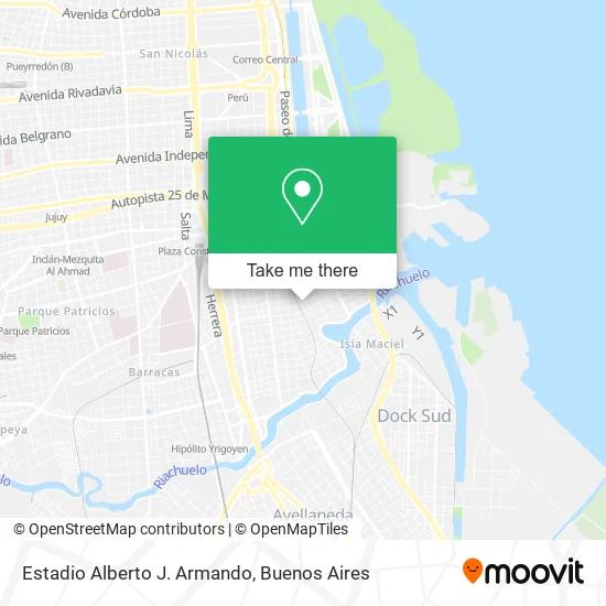 Mapa de Estadio Alberto J. Armando