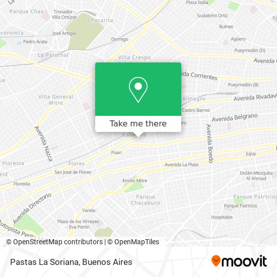 Pastas La Soriana map