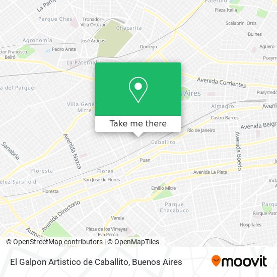 El Galpon Artistico de Caballito map