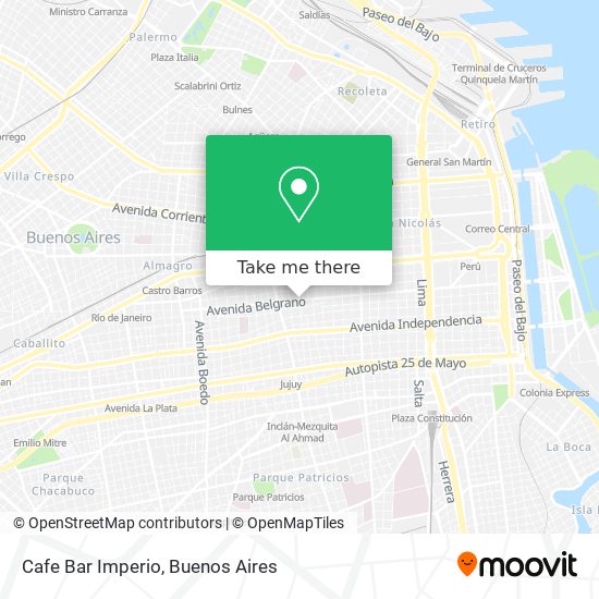 Mapa de Cafe Bar Imperio