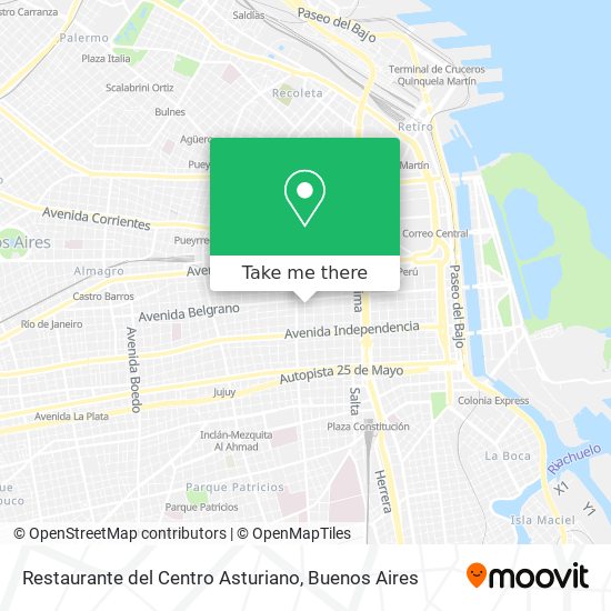 Mapa de Restaurante del Centro Asturiano