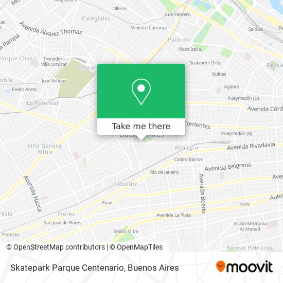 Skatepark Parque Centenario map