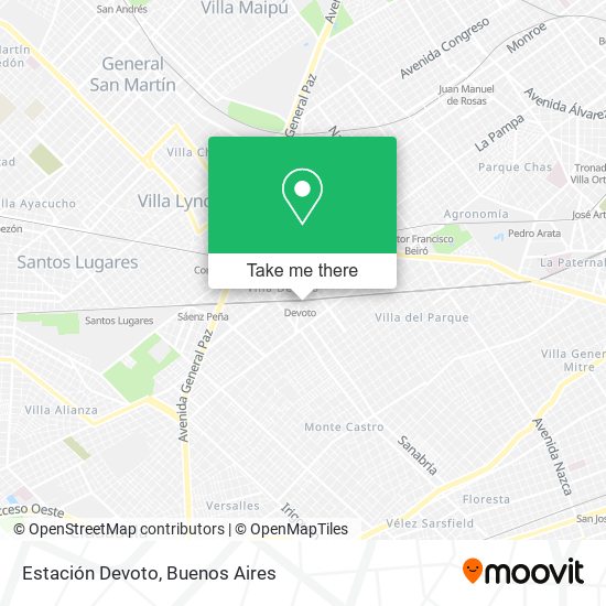 Mapa de Estación Devoto