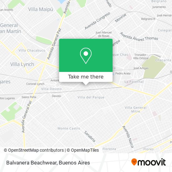 Balvanera Beachwear map