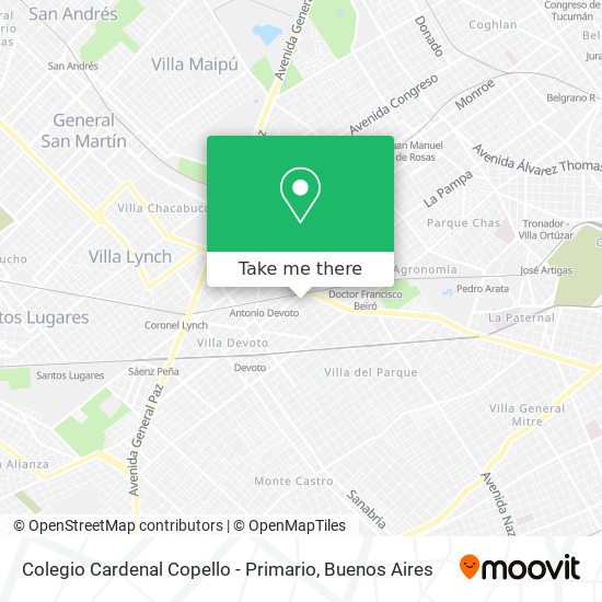 Mapa de Colegio Cardenal Copello - Primario
