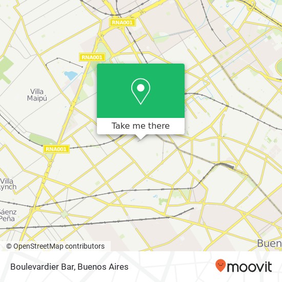 Boulevardier Bar map