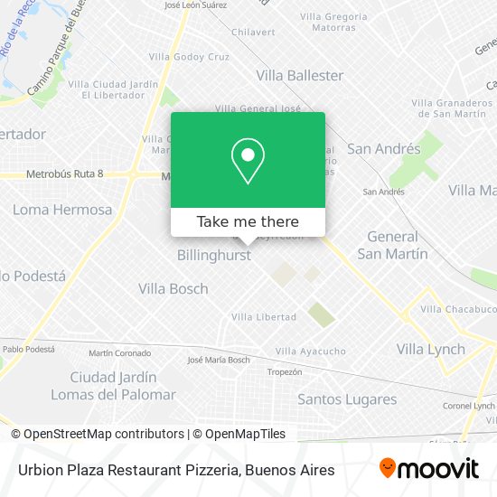Urbion Plaza Restaurant Pizzeria map