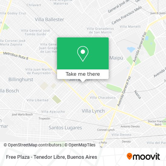 Mapa de Free Plaza - Tenedor Libre