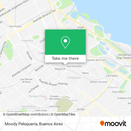 Mapa de Moody Peluquería