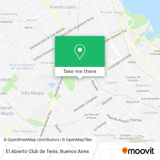 El Abierto Club de Tenis map