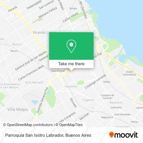 Mapa de Parroquia San Isidro Labrador