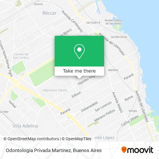 Odontologia Privada Martínez map