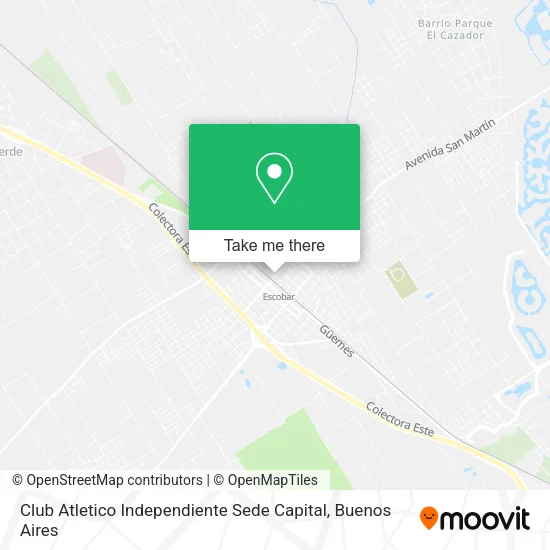 Mapa de Club Atletico Independiente Sede Capital