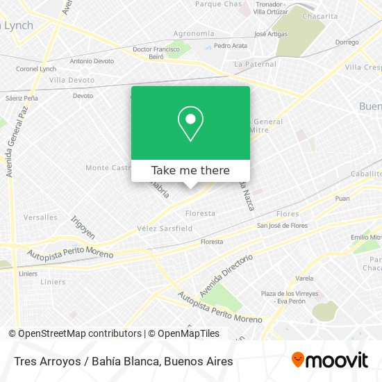 Mapa de Tres Arroyos / Bahía Blanca