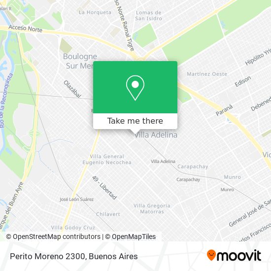 Perito Moreno 2300 map