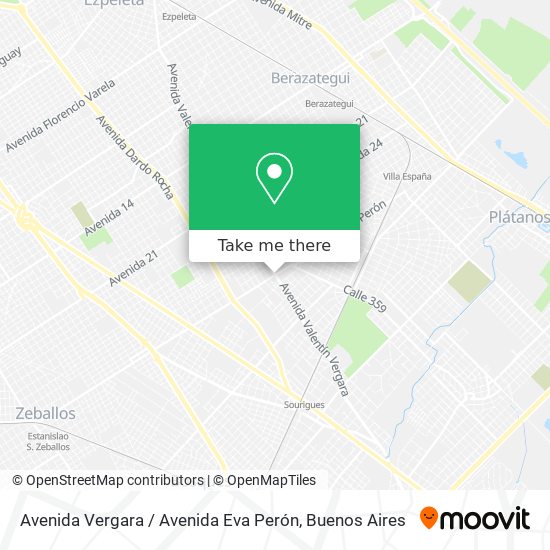 Mapa de Avenida Vergara / Avenida Eva Perón