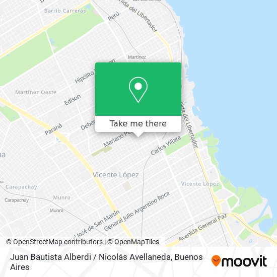Juan Bautista Alberdi / Nicolás Avellaneda map