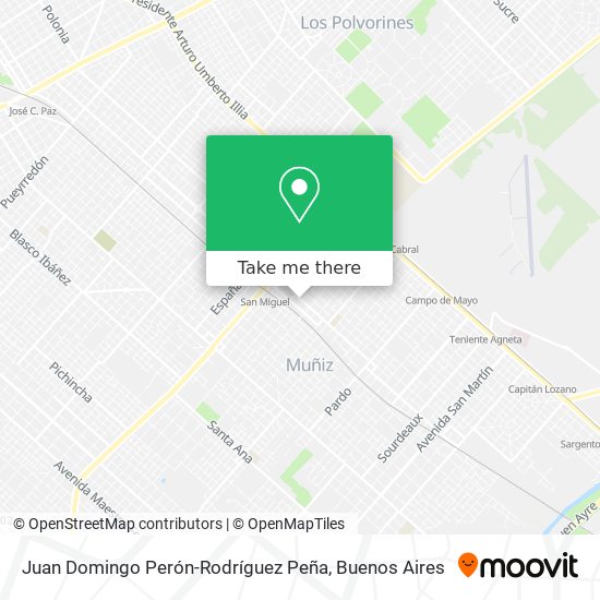 Juan Domingo Perón-Rodríguez Peña map